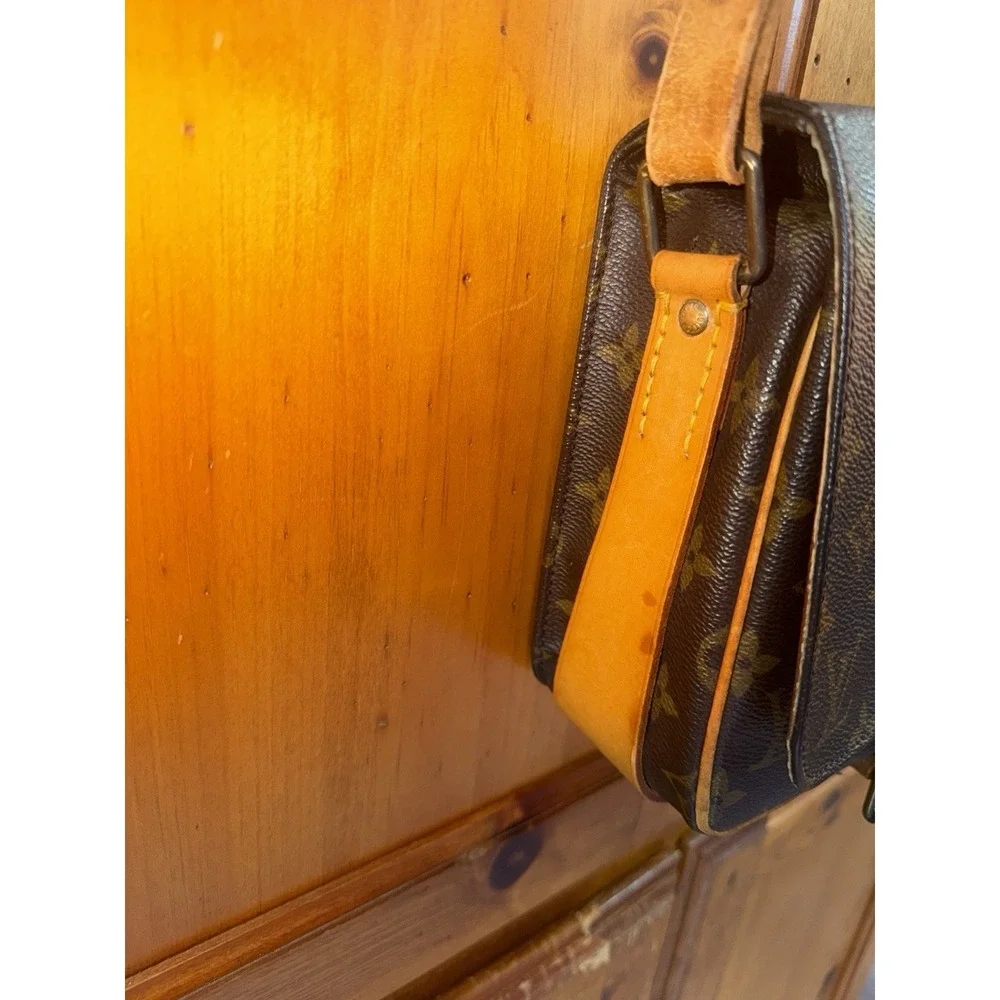 Louis Vuitton Cartouchiere Crossbody Bag Monogram Canvas Leather Vachetta READ - Picture 6 of 16